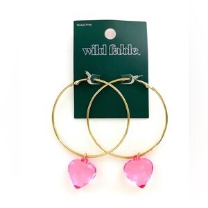 Bundle Sale 3 for $15 | Wild Fable Nickel-Free Gold Tone Hoop Earrings with Pink